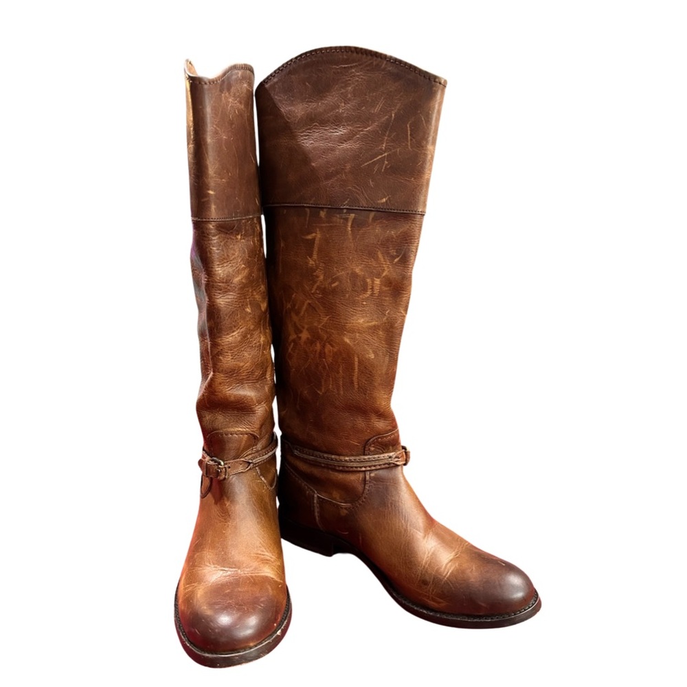 Frye Melissa Seam Tall Pull-On Boots - Cognac, 6